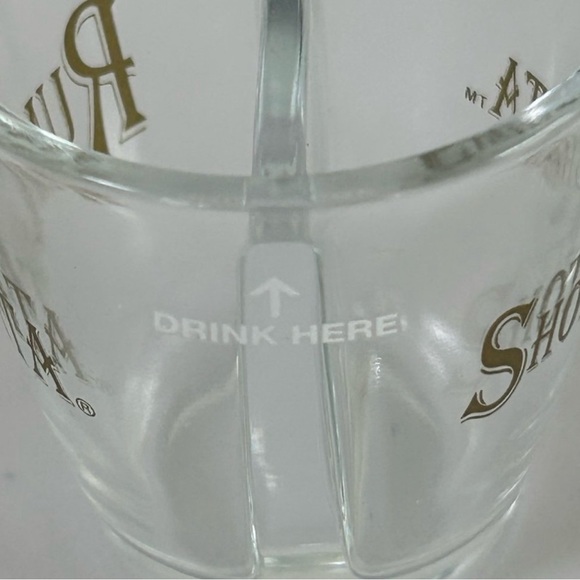 Rum Chata Shot-A-Chata Split Serve Shot Glass Set of 2 Bar Divided Drink Glasses - Picture 3 of 6